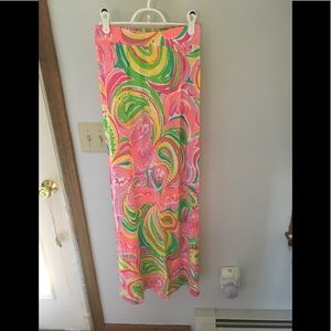 Lilly Pulitzer beautiful flamingo maxi skirt XS